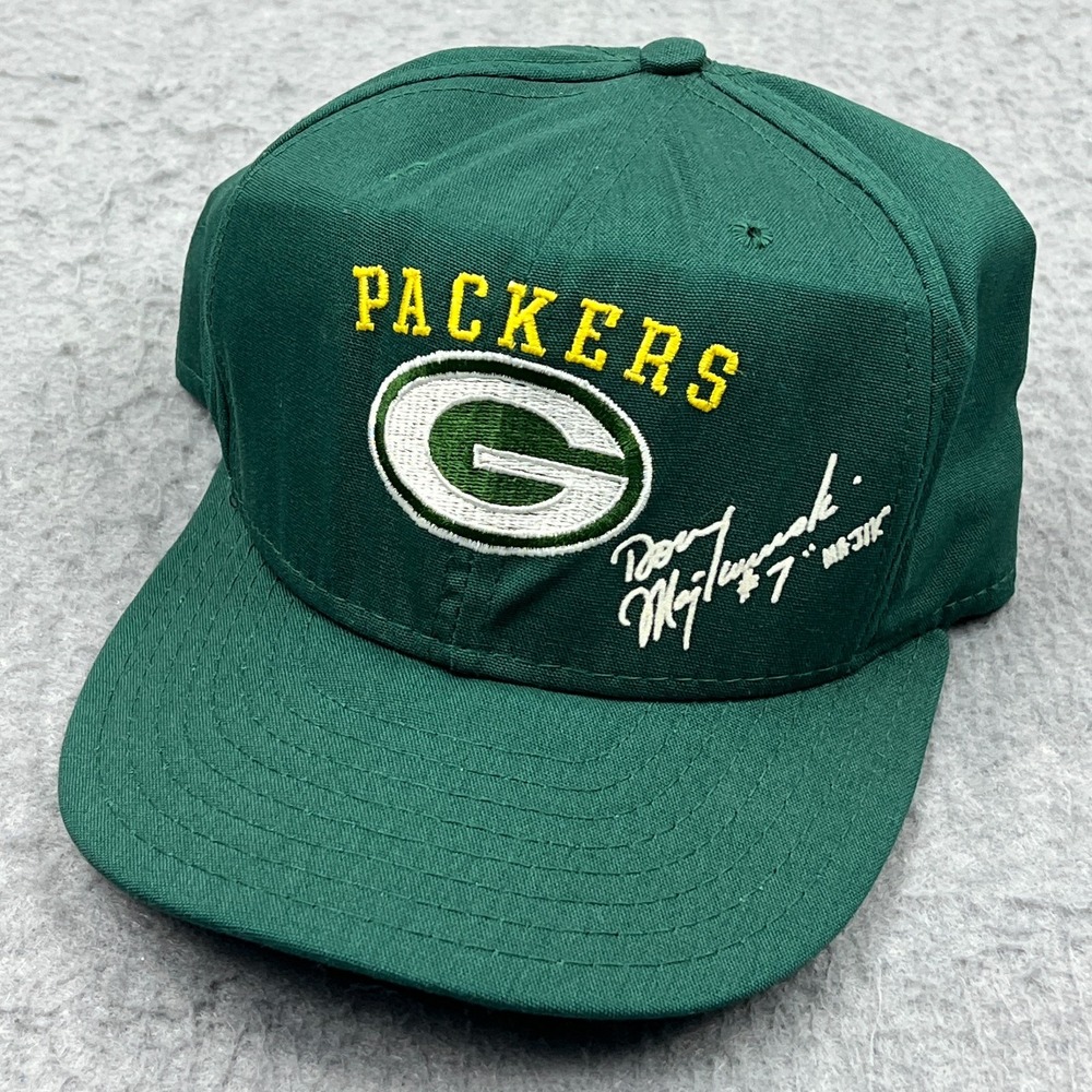VTG Green Bay Packers Pro Line Hat Adult Green‎ NFL Majkowski 7 Snapback 90s USA